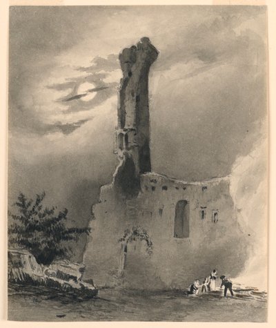 Ruinas de un Castillo Medieval de Charles Nicolas Ransonnette