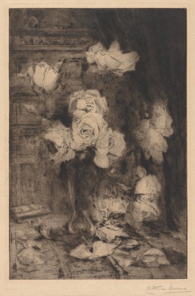 Estudio de rosas de Charles Nicolas Storm van 