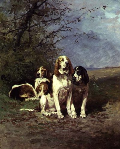 Perros descansando de Charles Oliver de Penne