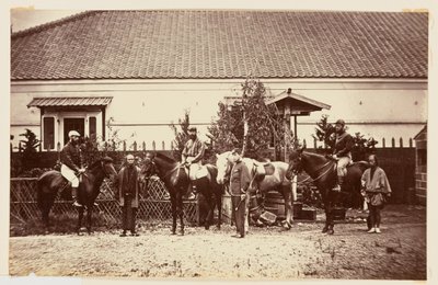 Retrato de grupo militar con caballos de Charles Parker