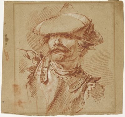 Cabeza de un soldado de Charles Parrocel