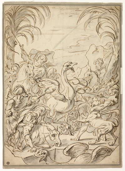 Caza del avestruz de Charles Parrocel