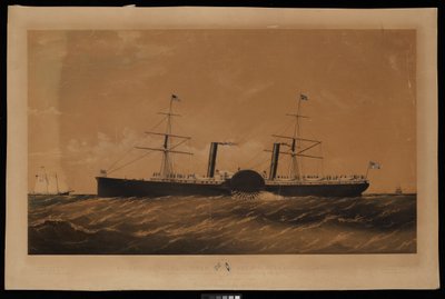 Atlantic Royal Mail Steam Navgn. Co. Steamer Adriatic... (litografía, con reverso de lino) de Charles Parsons
