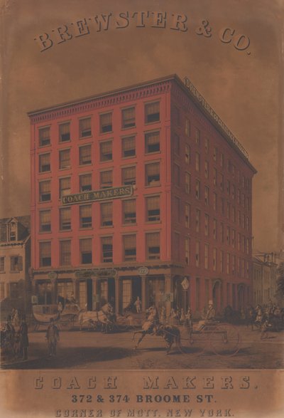 Brewster & Co. Fabricantes de carruajes, 372 & 374 Broome St., ca. 1860-70 de Charles Parsons