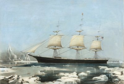 Clipper Ship Red Jacket - En el hielo frente al Cabo de Hornos, en su paso desde Australia a Li..., 1855 de Charles Parsons