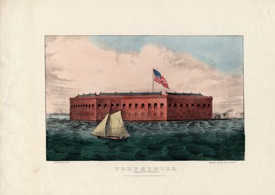 Fuerte Sumter: Puerto de Charleston, S.C., publicado por Currier y Ives, c.1861 de Charles Parsons