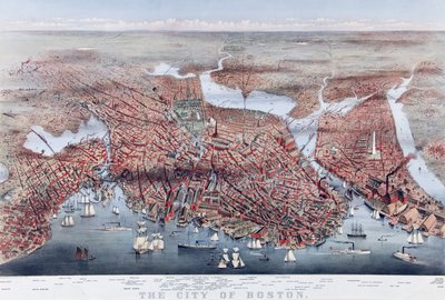 La ciudad de Boston, pub. 1873 de Charles Parsons