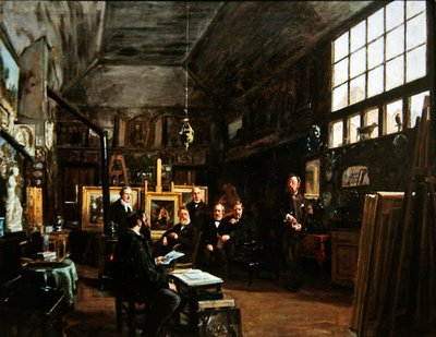 Reunión de la junta de la Sociedad Artesiana de Amigos de las Artes, después de 1874 de Charles Paul Etienne Desavary
