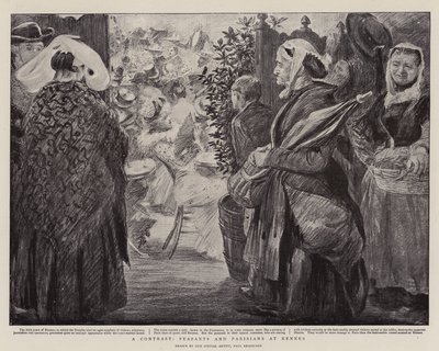 Un contraste, campesinos y parisinos en Rennes de Charles Paul Renouard