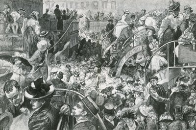 Un popular resort cockney: la multitud al pie de Highgate Hill en el día festivo de Charles Paul Renouard