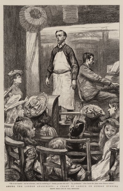 Entre los anarquistas de Londres, un canto de trabajo el domingo por la noche de Charles Paul Renouard