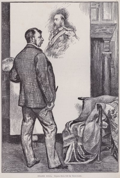 Frank Holl, pintando en su estudio de Charles Paul Renouard