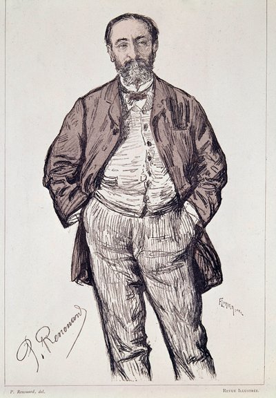 Retrato de Camille Saint, Saens, compositor francés, siglo XX (grabado) de Charles Paul Renouard