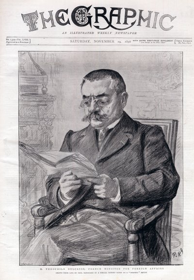 Retrato de Théophile Delcassé (1852-1923), político francés y ministro de asuntos exteriores de Charles Paul Renouard