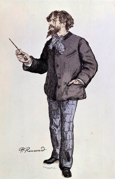 Retrato del escritor Alphonse Daudet (1840-1897) Ilustración de Paul Renouard Siglo XIX Colección privada de Charles Paul Renouard