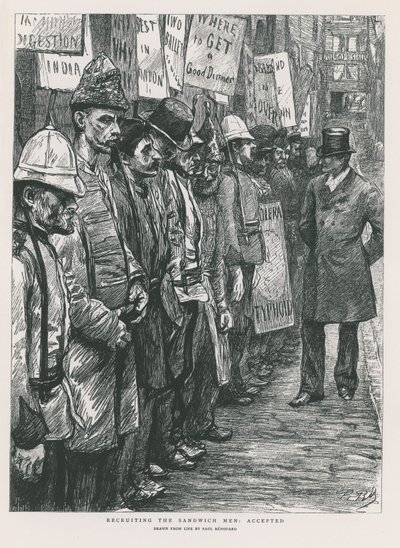 Reclutando a los hombres sándwich de Charles Paul Renouard