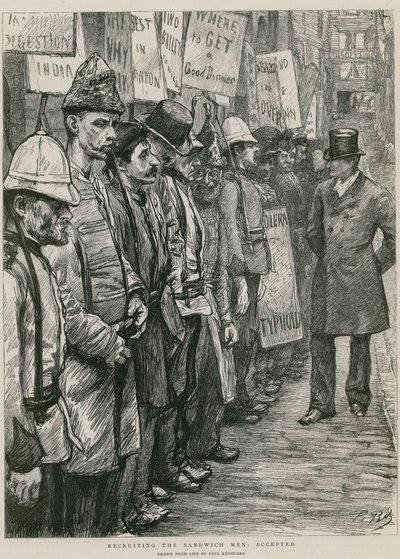 Reclutando a los hombres sándwich: Aceptado de Charles Paul Renouard