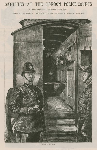 Bocetos en los tribunales de policía de Londres de Charles Paul Renouard