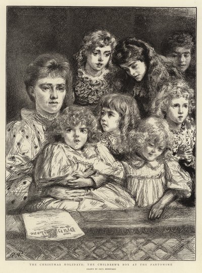 Las vacaciones de Navidad, la caja de los niños en el Pantomima de Charles Paul Renouard
