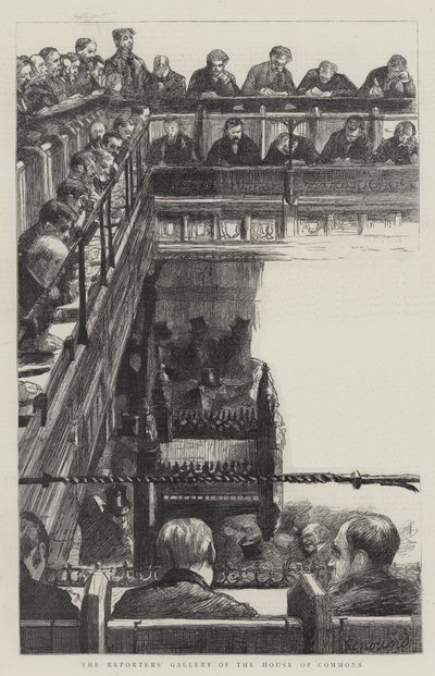 La galería de reporteros de la Cámara de los Comunes de Charles Paul Renouard