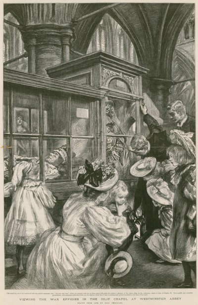 Las efigies de cera en la Capilla de Islip en la Abadía de Westminster de Charles Paul Renouard