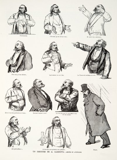 Un discurso de M. Gambetta: Gestos y actitudes, de Historia de la Tercera República, Vol. I, Historia Política, pub.1933 de Charles Paul Renouard