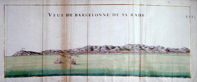 Vista de Barcelona y su puerto de Charles Pene