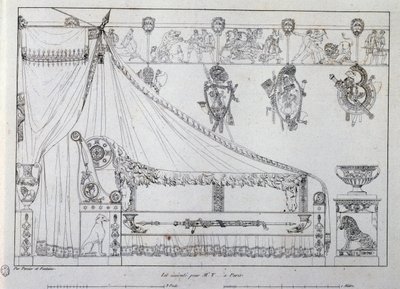 Cama hecha para el Sr. T de París de Charles Percier