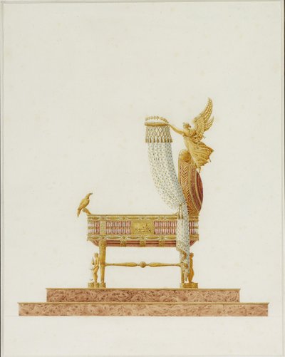 Diseño del Moisés para Su Majestad el Rey de Roma, 1811 de Charles Percier
