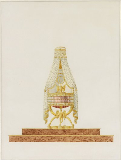 Diseño del moisés para Su Majestad el Rey de Roma, 1811 de Charles Percier