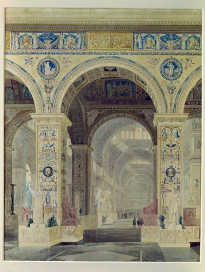 Vista Interior del Louvre de Charles Percier