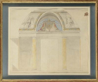 Estudio para la decoración del trono en el Palais des Tuileries de Charles Percier