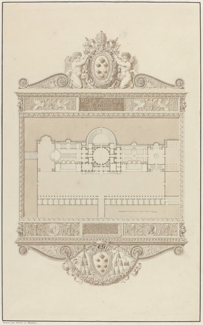 Villa Madama en Roma de Charles Percier and Pierre François Léonard Fontaine