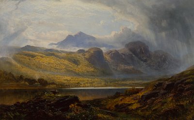 Llyn Crafnant, Moel Siabed en la distancia, norte de Gales de Charles Pettitt