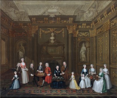 Una fiesta de té en la casa de la condesa de Portland de Charles Phillips