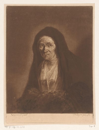 Retrato de una anciana desconocida de Charles Phillips