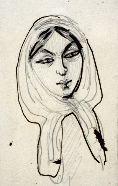 Retrato de Jeanne Duval, mediados del siglo XIX de Charles Pierre Baudelaire