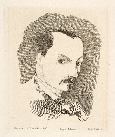 Autorretrato de Charles Baudelaire, pub. 1869 de Charles Pierre Baudelaire