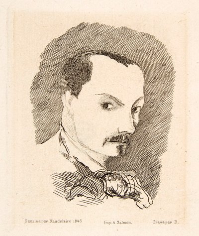 Autorretrato de Charles Baudelaire, pub. 1869 de Charles Pierre Baudelaire