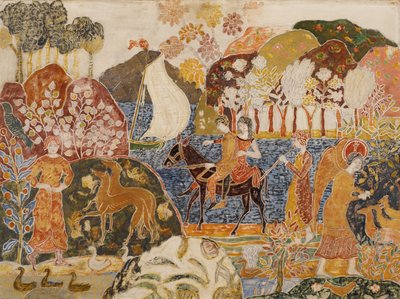 Dos figuras en una mula de Charles Prendergast