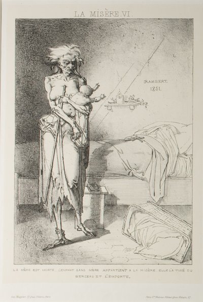 Placa seis de Misery de Charles Rambert