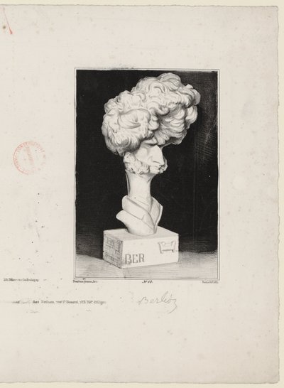 Hector Berlioz por Charles Ramelet (1805-1851) después de un busto de Jean-Pierre Dantan (1800-1869) de Charles Ramelet