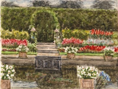 El jardín hundido (acuarela sobre papel) de Charles Randal
