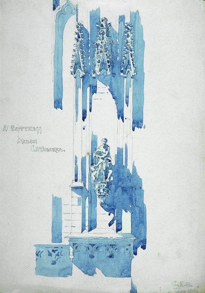 Contrafuerte, Catedral de Milán, 1891 de Charles Rennie Mackintosh