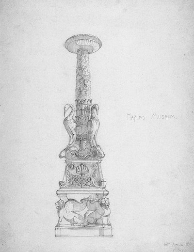 Candelabro (?), Museo de Nápoles, 1891 de Charles Rennie Mackintosh