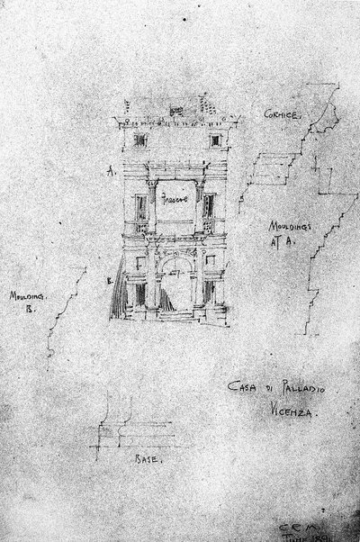 Casa de Palladio, Vicenza, 1891 de Charles Rennie Mackintosh