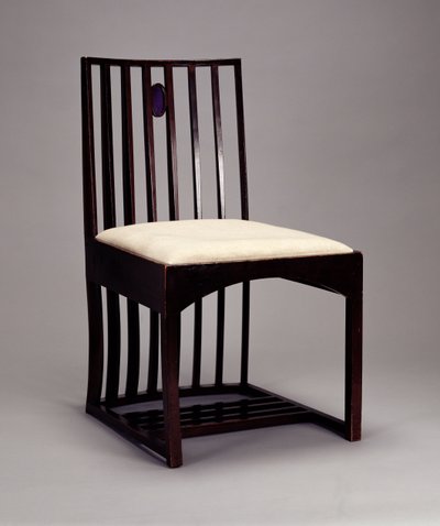 Silla en el salón, HousHill, Glasgow, 1904 de Charles Rennie Mackintosh