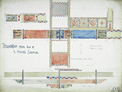 Decoración del techo de S. Miniato, Florencia, 1891 de Charles Rennie Mackintosh