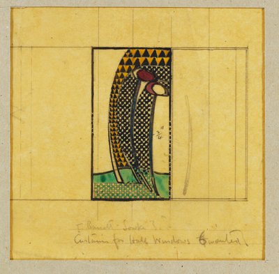Diseño para cortinas para las ventanas del salón, para W.J. Bassett-Lowke, 1916-17 de Charles Rennie Mackintosh