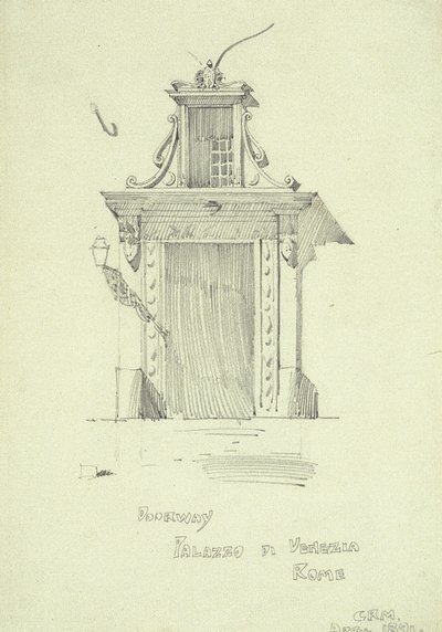 Puerta, Palazzo di Venezia, Roma de Charles Rennie Mackintosh